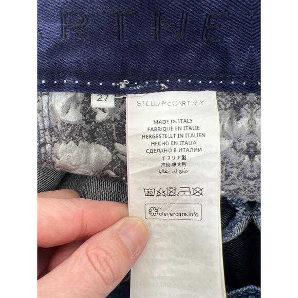 Stella McCartney Textured Scattered Star Denim Blue Flare Jean Y2k 27 / 4 - Picture 7 of 10